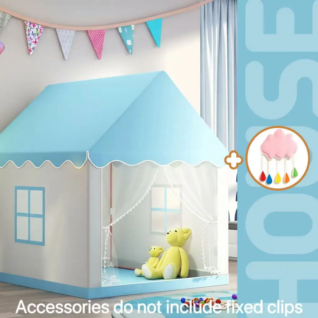 قسم مظلة السرير، خيمة قلعة الأميرة الخيالية، مساحة سرية للبنين والبنات، خيمة لعب محمولة للأطفال، بيت ألعاب التظاهر، ديكور حفلات أعياد الميلاد/عيد الميلاد/عيد الشكر/الهالوين، هدية العيد، الملحقات والأضواء غير متضمنة