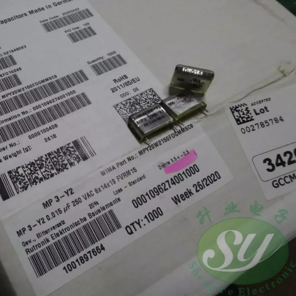 5pcs/lot MP3 0.015uF 300VAC 15nf 153 Y2 brand new 15mm film capacitor MPY20W2150FDGMMSC9