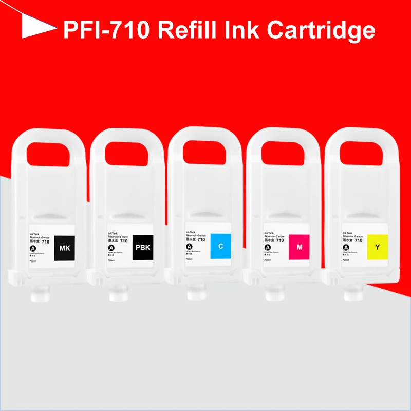 PFI-710 PFI 710 PFI710 Refillable Ink Cartridge For Canon imagePROGRAF TX200 TX300 TX400  Printer Model