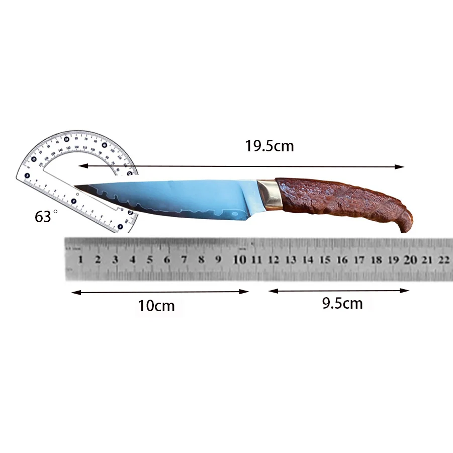 4 Inch Utility Knife With Cover San-mei Steel VG-10 Blade Cleaver Barbecue Slicing Steak Kitchen Sharp Knife Rosewood Handle