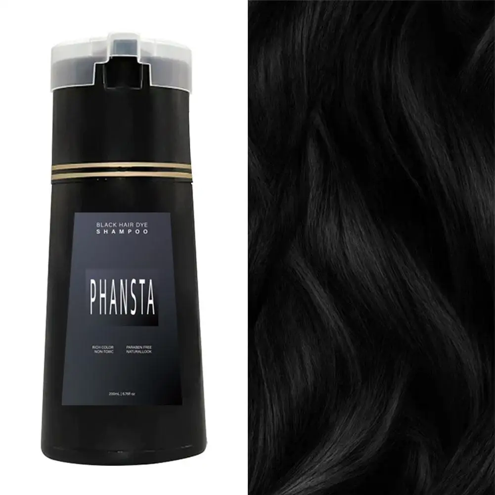 Shampooing de embaupour cheveux à base de plantes, coloration rapide instantanée, coloration blanche, couvrant les cheveux en continu, coiffure, G8p6, 3 en 1