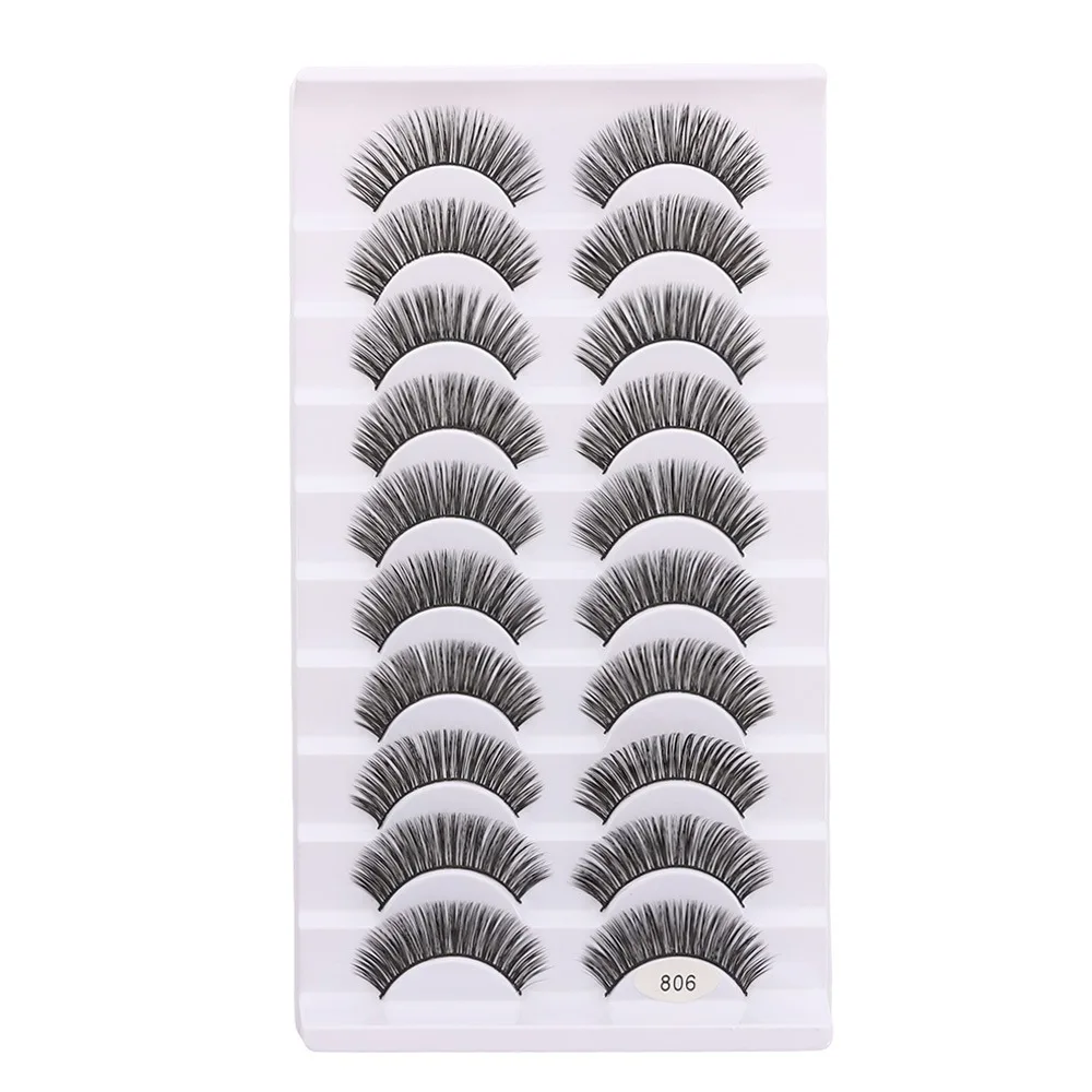 Extensions de cils artificiels en bande complète, faits à la main, longs, naturels, 3D, en faux vison, sans cruauté animale