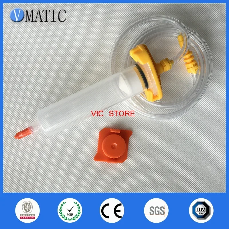 Free shipping EFD 10cc/ml Pneumatic Syringe Barrel Valve Robot Barrel Adapter With Dispensing Needle Tip