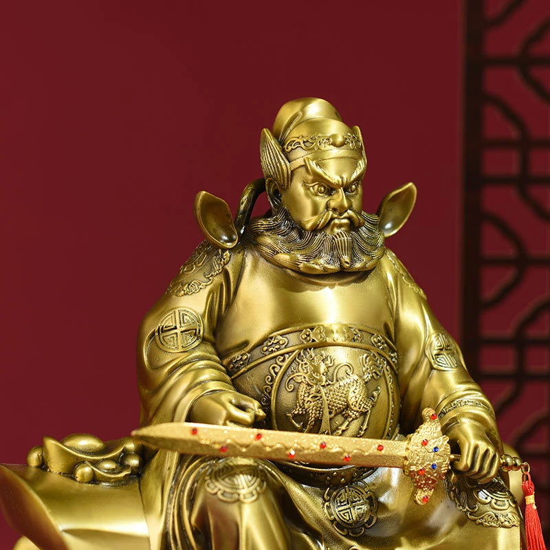 All-copper Zhongkui ornament, bronze statue of Zhongkui, home decoration, celestial master subduing demons, heavenly official gr