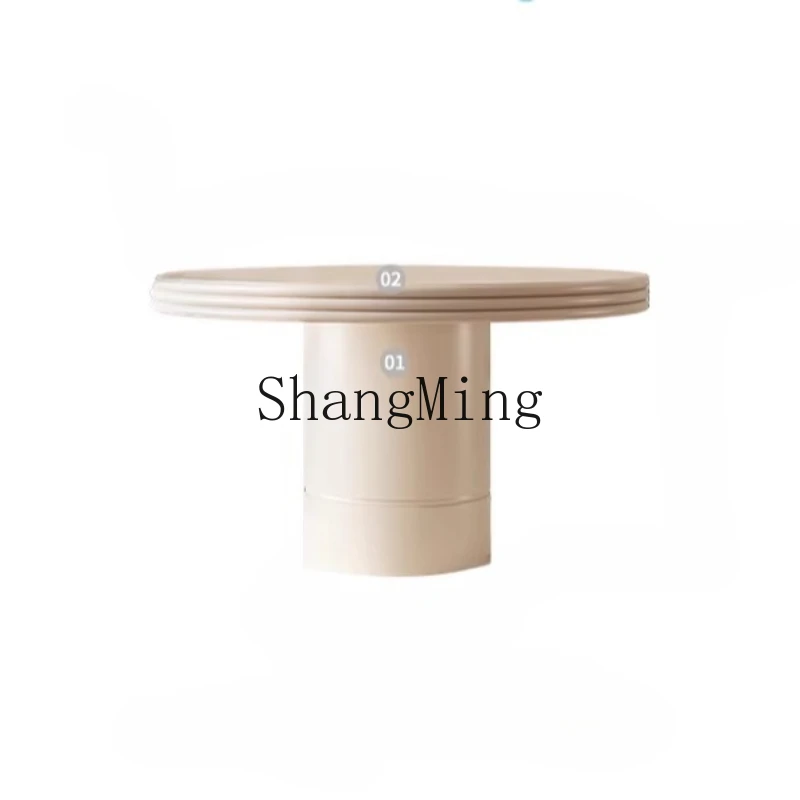 

FG cream wind round dining table simple retro round table household small apartment dining table and chair combination