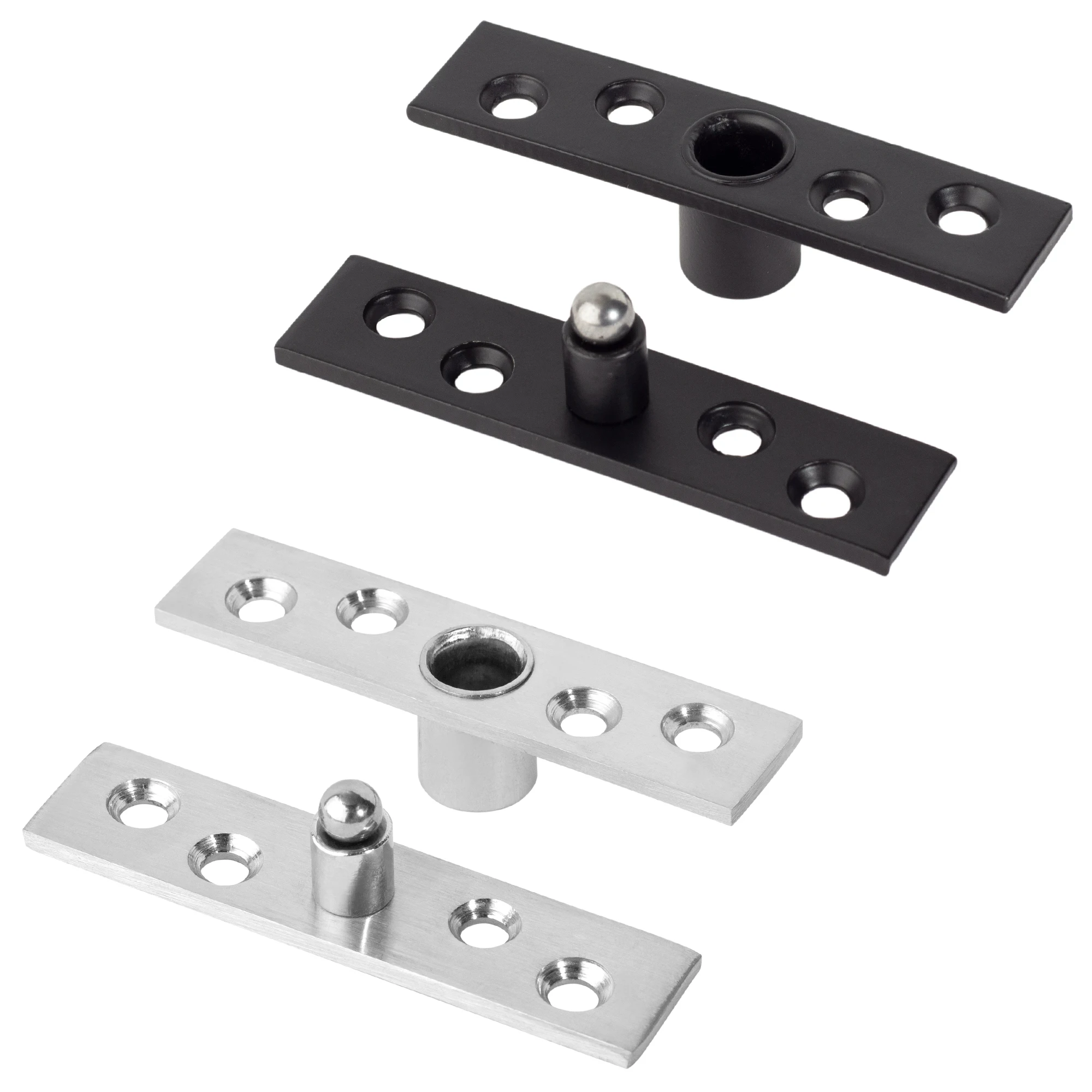 Stainless Steel Pivot Hinge Central and Offset-Axes Rotating Hinge 360 Degree Door Concealing Up Down Shaft for Wooden Doors