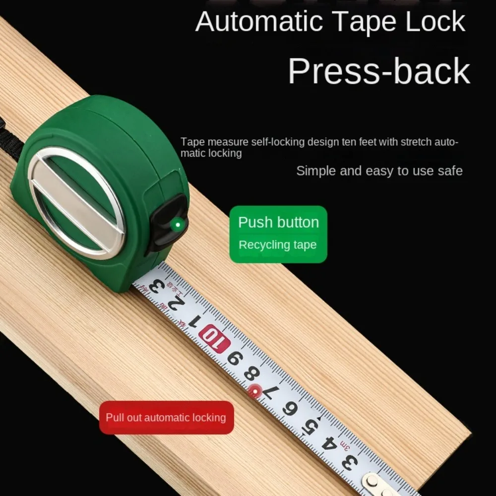 Portable Steel Tape Measure Drop-Resistant Anti-abrasion Steel Tape Measure Thickened 3/5/7.5/10m Ranging Tool Woodworker