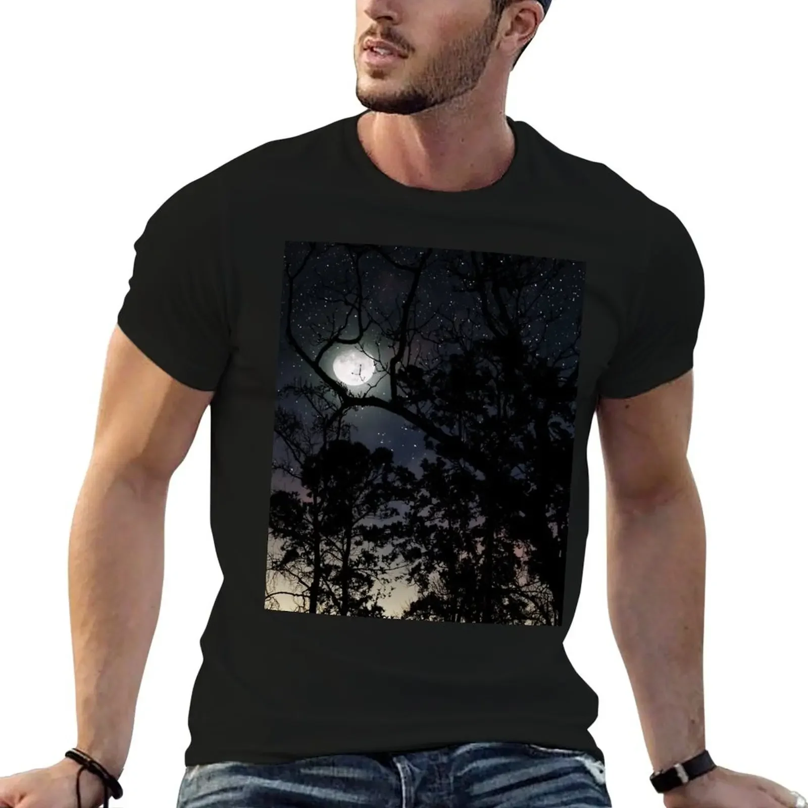 Dark Forest T-Shirt oversized plus sizes vintage mens t shirts top quality