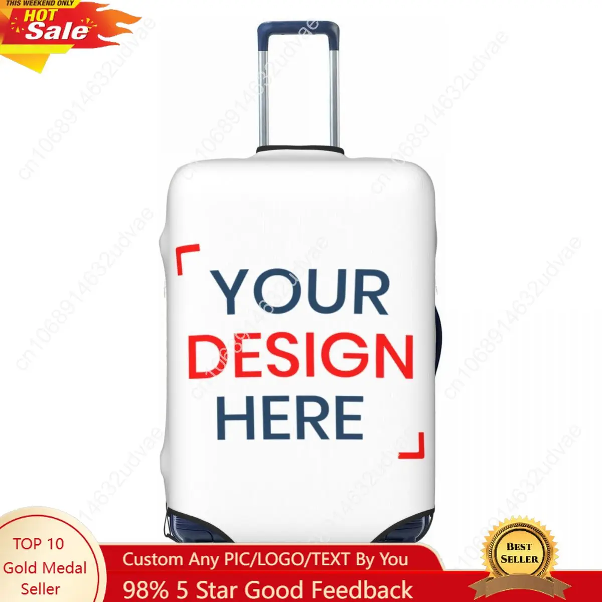 

Custom Customize Logo Luggage Cover Elastic Your Design Here Travel Suitcase Protective Covers Suit For 18-32 inch