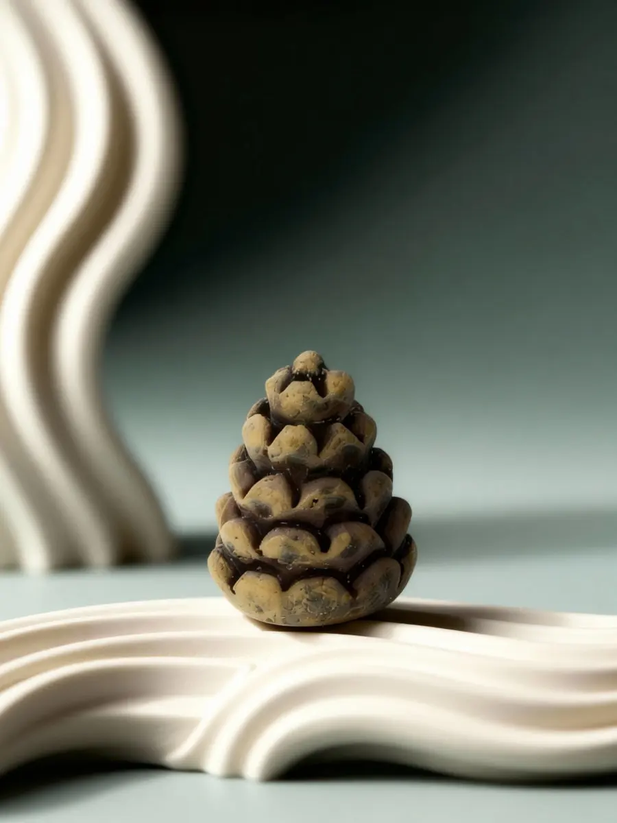 20Pcs Pine Cone Resin Decoration Christmas Hanging Ornament Door Window Wall Furniture Decor Artistic Holiday Scene Layout Prop