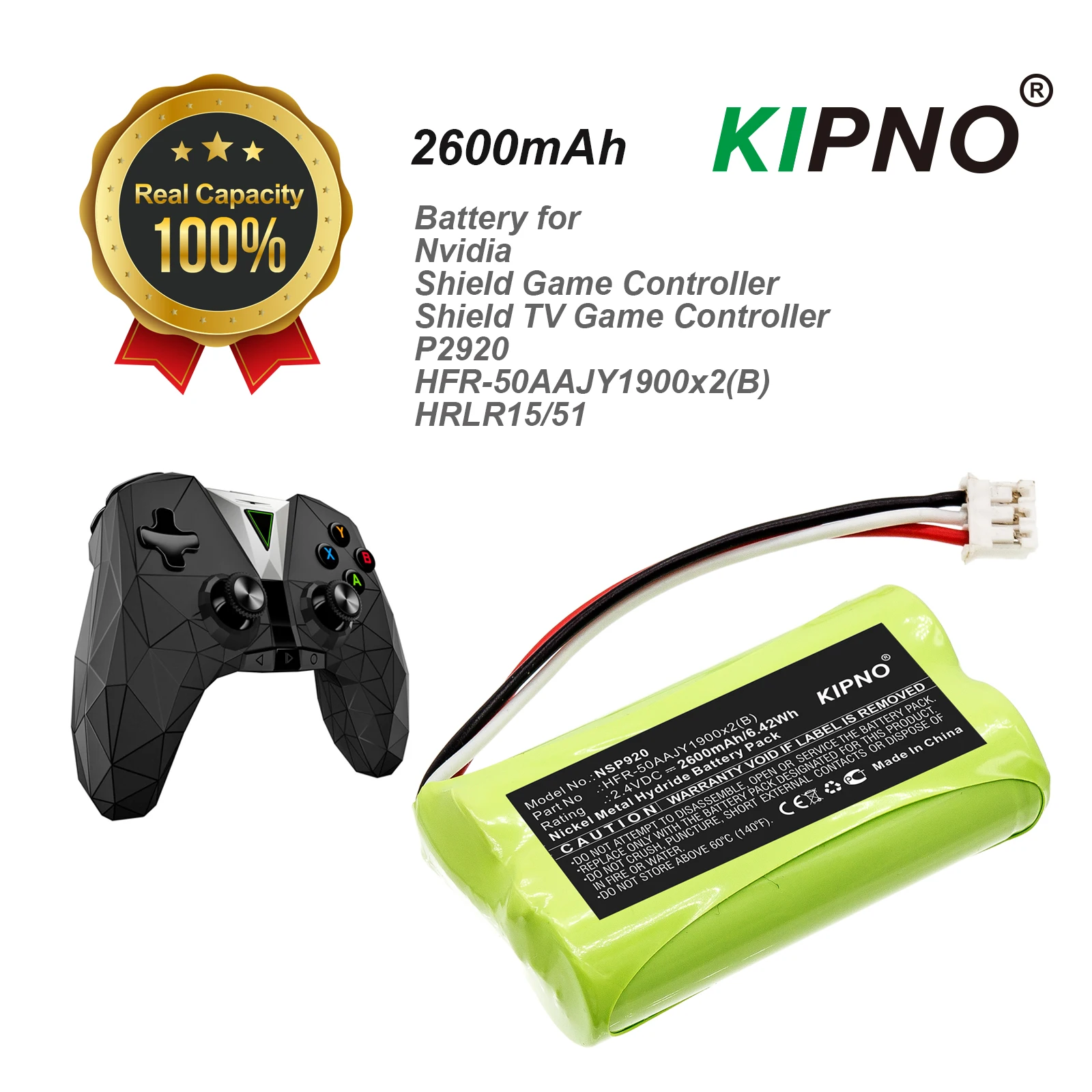 

Аккумулятор KIPNO 2600 мАч для игрового контроллера Shield, игрового контроллера Shield TV Nvidia P2920