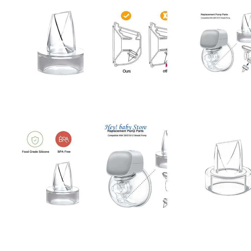 

Q1FE Силиконовые утки с силиконовыми клапанами широкая совместимость для носимых молочных насосов S9/S12