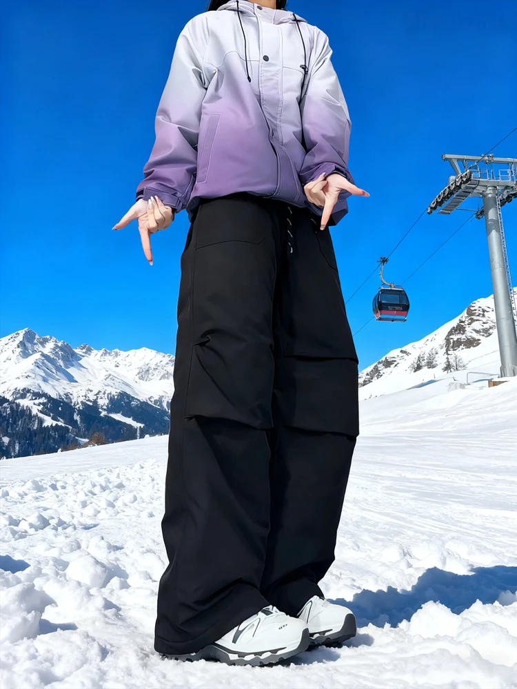 Damskie ocieplane bawełniane spodnie z podszewką, zimowe ciepłe spodnie narciarskie, specjalne ocieplane spodnie z aksamitu jagnięcego, spodnie codzienne.