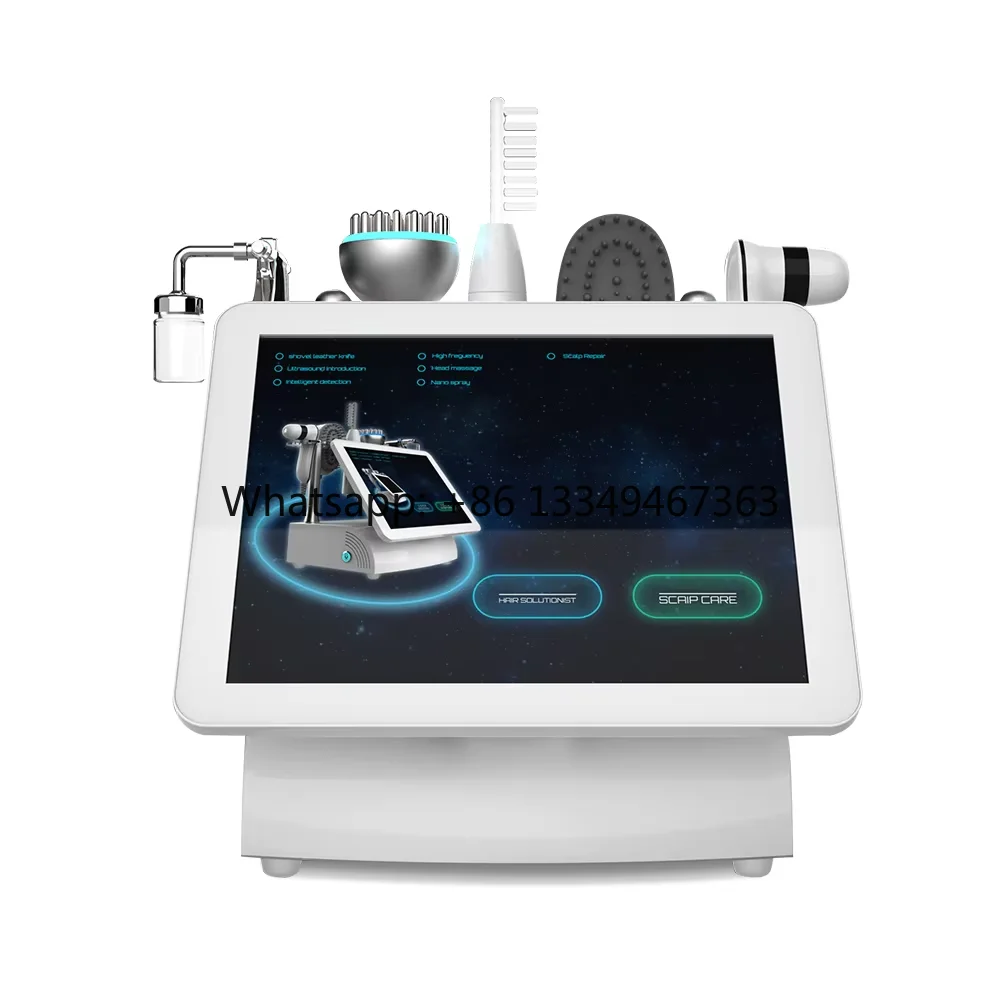 Multifunctional 15 Inch 5 in 1 High Frequency Hair Scalp Analyzer Hair Restoration Growth Machine