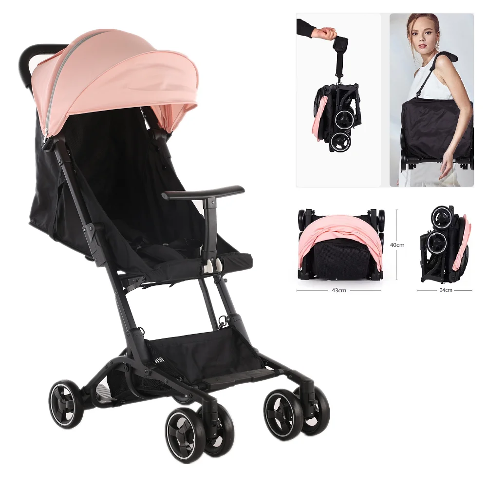 

stroller baby 4 in 1 Infant Travel Pram Ultra-light Portable Folding Umbrella Stroller Four-wheeled Baby Carriage Stroller Set