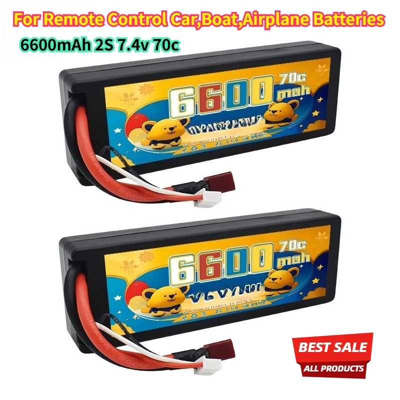 

6600 мАч 2S 7,4 В 70C литиевая батарея для автомобиля с дистанционным управлением, лодки, самолетов с вилкой T/XT60/XT90/EC5/TRX/2P