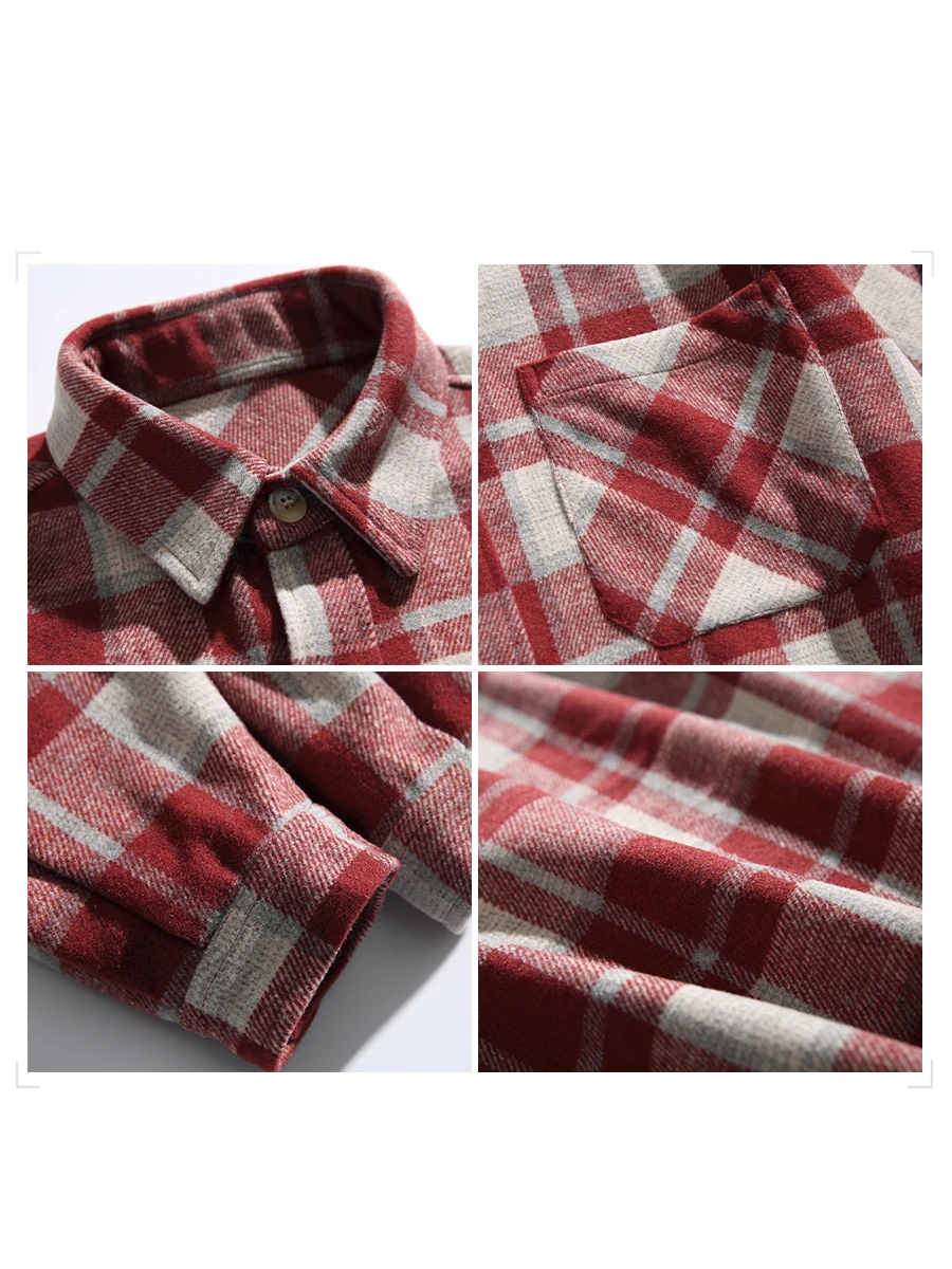 Spring Autumn Japanese Vintage Plaid Shirt For Men Clothing Harajuku High Quality Casual Long Sleeves Korean Fashion Tops Male