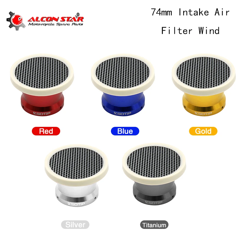 Alconstar Carburetor Intake Air Filter Wind Horn Cup Carb Funnel Trumpet 74mm  for PWK Dirt Bike Honda Yamaha Suzuki Kawasaki