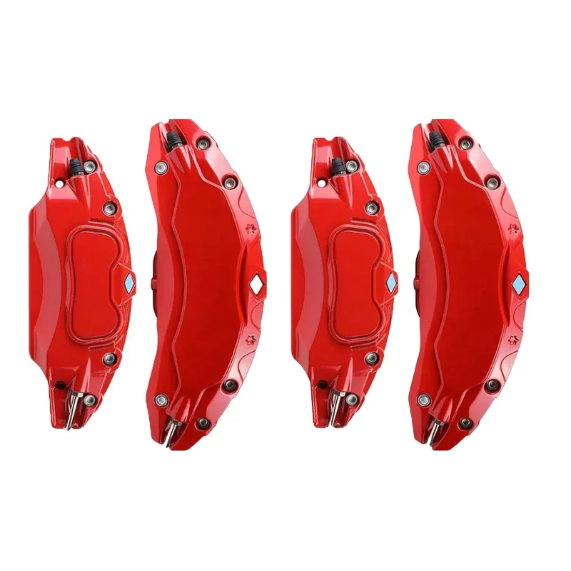 4 قطعة أغطية فرجار الفرامل لـ Tesla Cybertruck 2024-2025 ملحقات تعديل عجلة شاحنة بيك اب أغطية الكسوة الرياضية (أحمر) #6