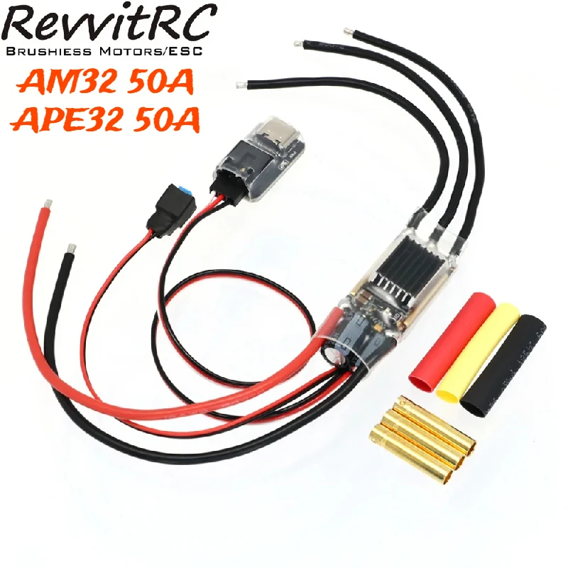 RevvitRC APE32 AM32 50A ESC Bluetooth Parameter anpassen Firmware kann mit Wi-Fi-Link für 1/10 TRX4 SCX10 RC Crawler Car funktionieren