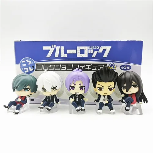 Imagen 2 del producto Caja ciega con cerradura azul, Jiro Hayase Hinata Kageura Chigiri Hyoma, juguetes cápsula, figura de Anime, muñeca bonita, modelo, adorno de escritorio, regalo