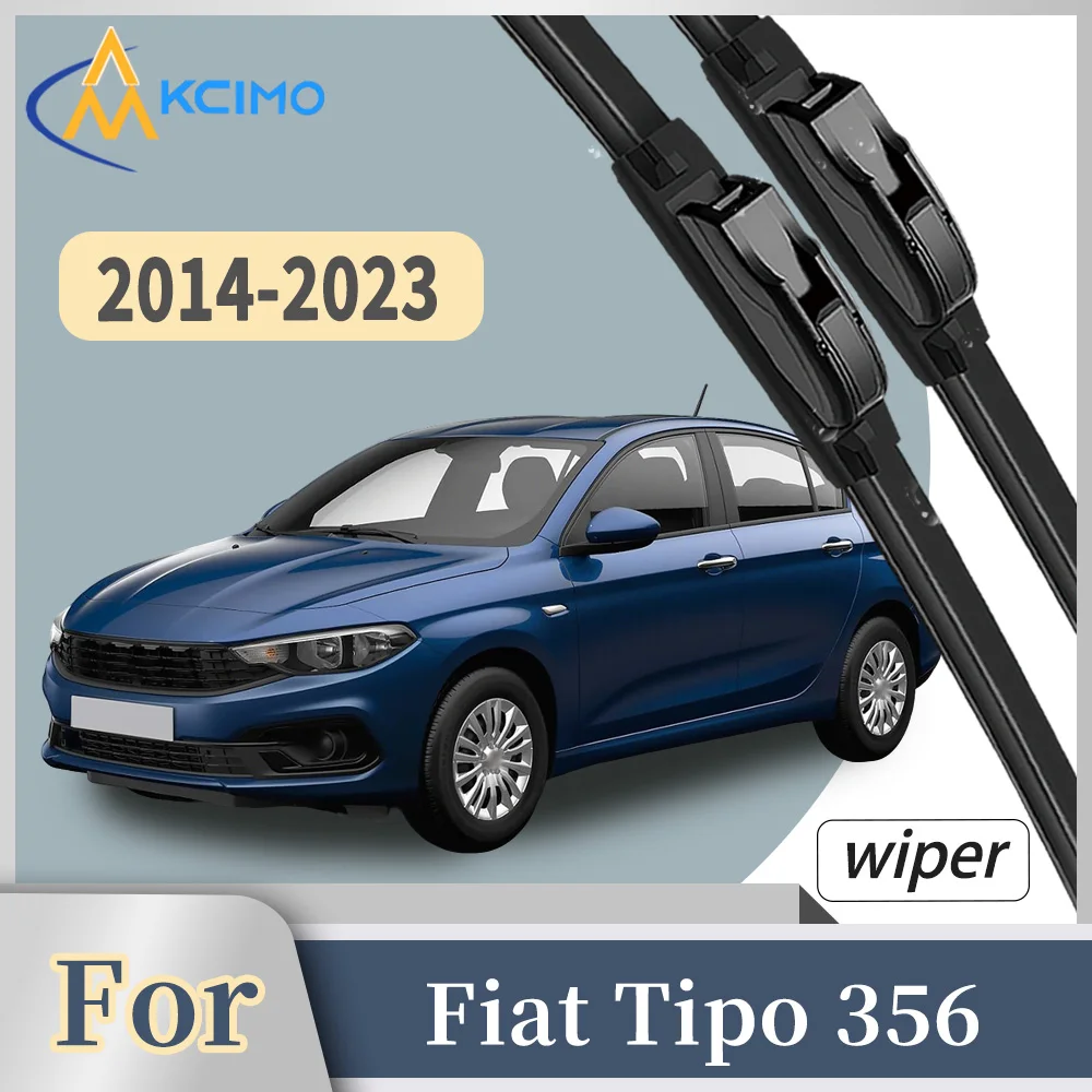 

Premium Rubber Front Windscreen Wiper Blades For Fiat Tipo 356 2014-2023 Quiet Smooth Wiping Waterproof Windshield Kit 2Pcs