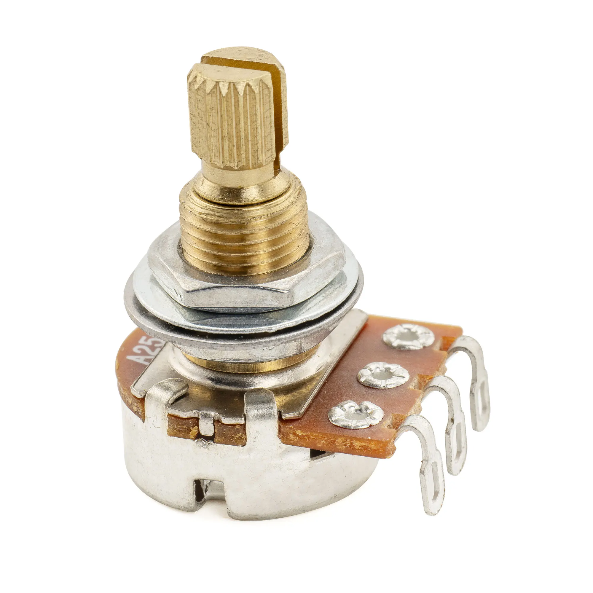 Musiclily Pro A250K/B250K/A500K/B500K/A25K/B25K/A1M/B1M Mini Pot Brass Metric Split Standard Shaft 9.5mm Potentiometer