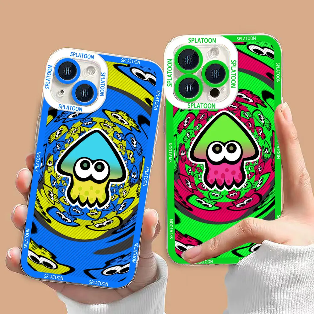 الكرتون Splatoon 3 واضح جراب هاتف ل Redmi K40 K60 15C 14C 13 12 12C 10 10C 10X 10A 9 9C 9T 9A 8 7 A1 A2 A3 A5 حافظة من البولي يوريثان #2