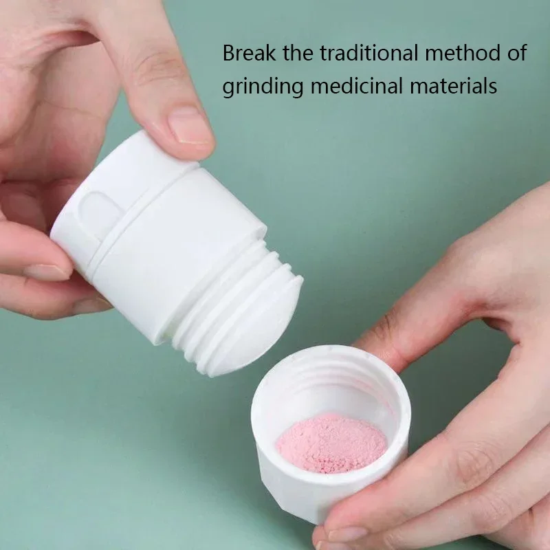 Estojo portátil 4 em 1 para comprimidos, divisor de medicamentos, moedor de pó, cortador de comprimidos, caixa de armazenamento, recipiente de drogas, pastillero