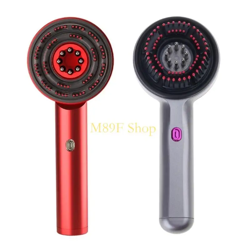 M89F Vibrating Microcurrent Scalp Massager Comb for Women Enhancing Hair Growth Oil Applicator Multipurpose Massage Brush