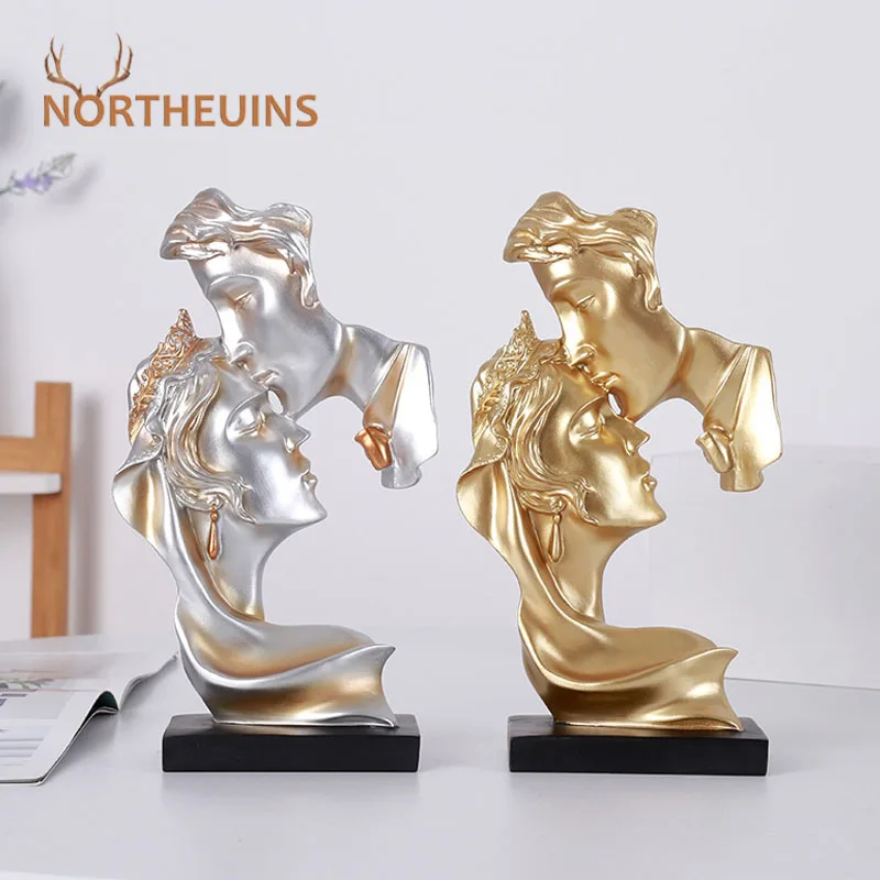 

Студийная Статуэтка NORTHEUINS 26 см, статуэтка для любителей поцелуев, креативный подарок на день Святого Валентина, Настольная художественная статуэтка, предметы для домашнего декора