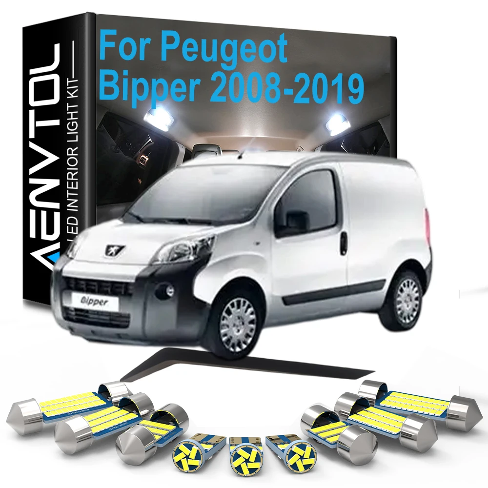 7Pcs Car LED Interior Dome Map Reading Light Bulb Kit For Peugeot Bipper Tepee Bus Van 2008 2009 2010- 2015 2016 2017 2018 2019