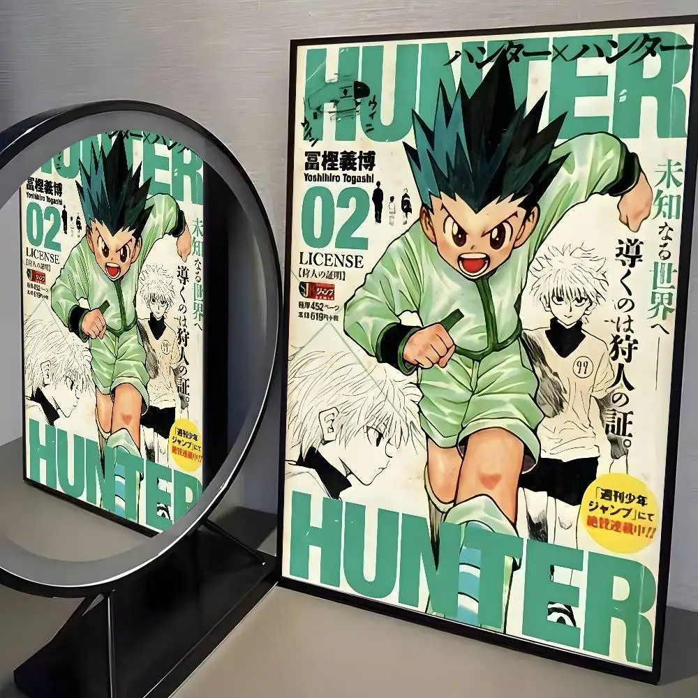 1 Stück Hochwertiges Japan Anime Hunter X Hunter Poster HD Leinwanddruck Ästhetisches Kunstdruckpapier Wandkunst für Wohnzimmer Heimdekoration – Detail 2