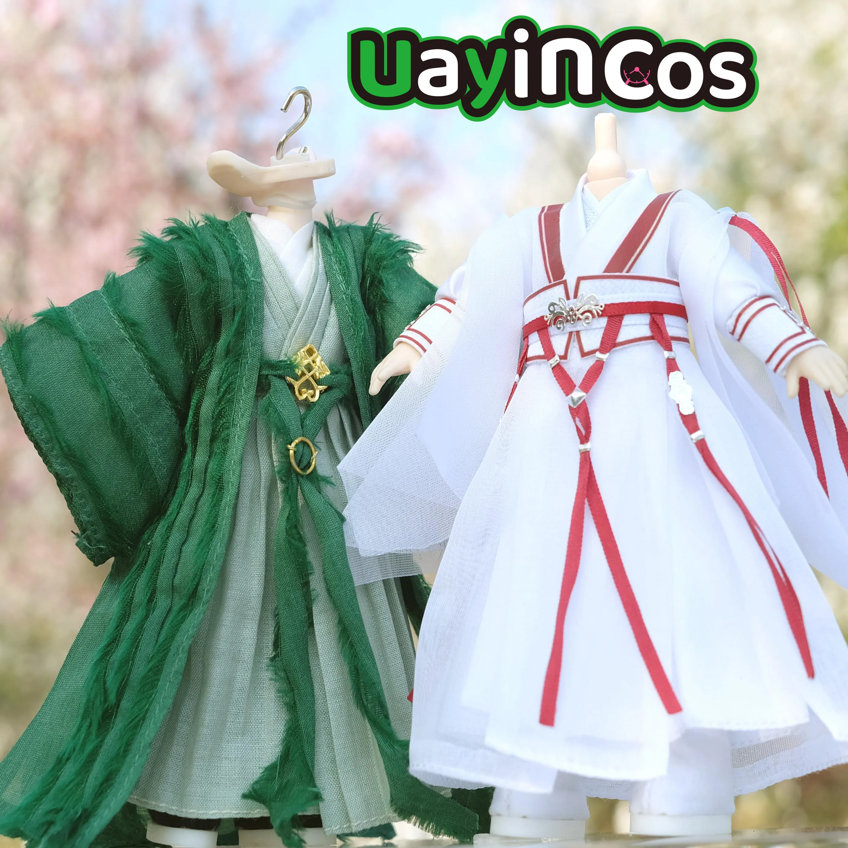 

Handmade OB11 P10 Doll Clothes Red Green Hanfu Fairy Ancient Costume Suits BJD Accessories Doll Game Props Anime Toy Kids Gifts