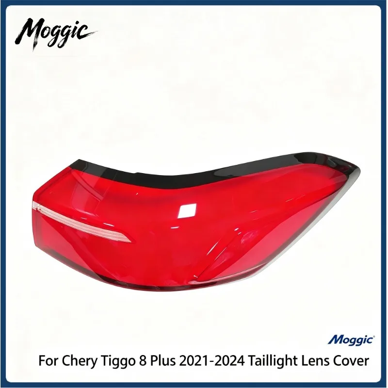 Moggic Taillight Lens Cover For Chery Tiggo 8 Plus 2021 2022 2023 2024 Red Transparent Rear Tail Lamp Outer Shell Replacement