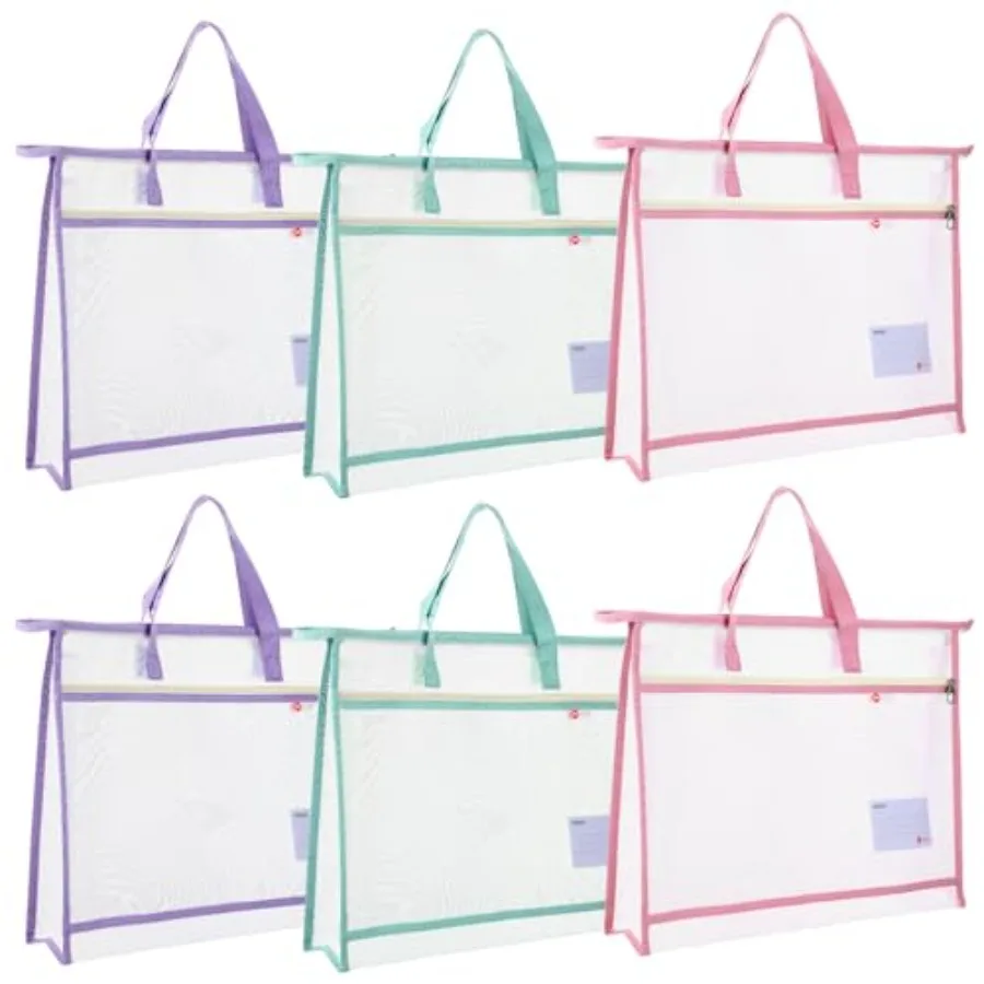 

Набор из 6 сумок для проектов 17,7×2,8×13 дюймов для хранения принадлежностей для квилтинга и шитья, для квилтеров, с прозрачной сеткой A3, сумка для художественных принадлежностей, для художественных работ S