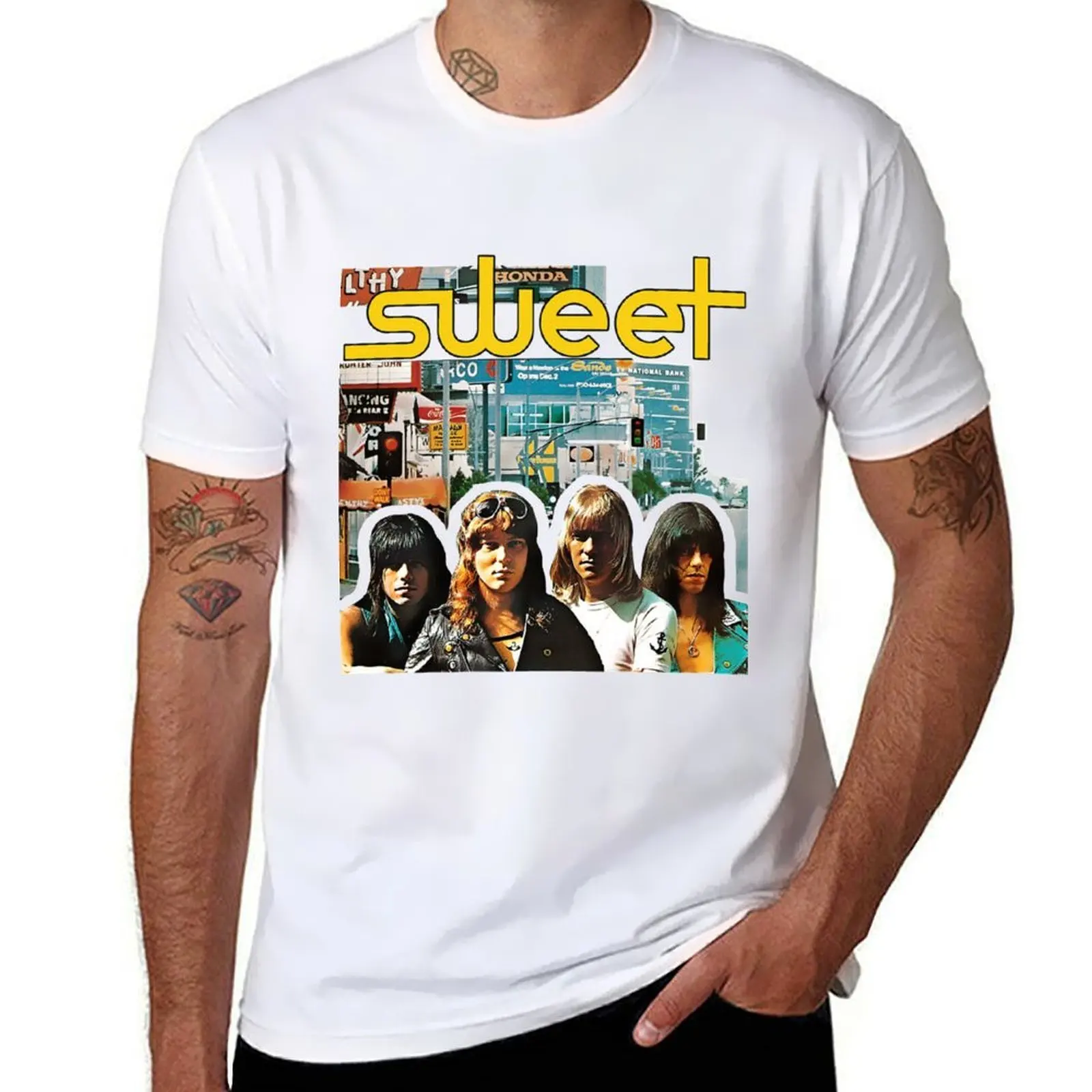 

Sweet - Desolation Boulevard T-Shirt cotton t shirt pack t shirt custom print T-Shirt