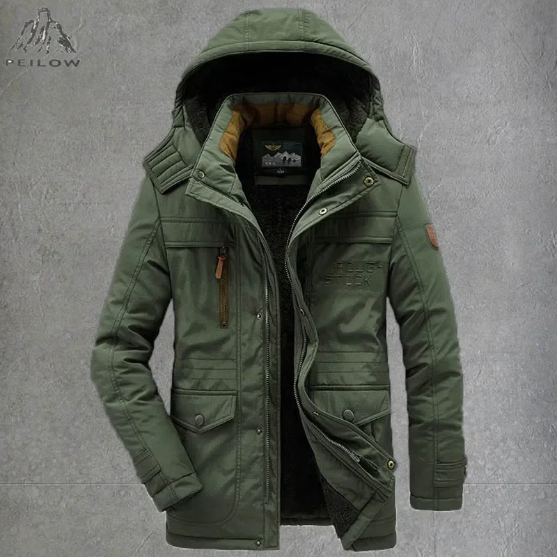 Abrigo cálido de invierno para hombre, chaqueta impermeable con capucha para esquiar y acampar, prendas de vestir exteriores gruesas y cálidas, cortavientos, Parkas, ropa para hombre