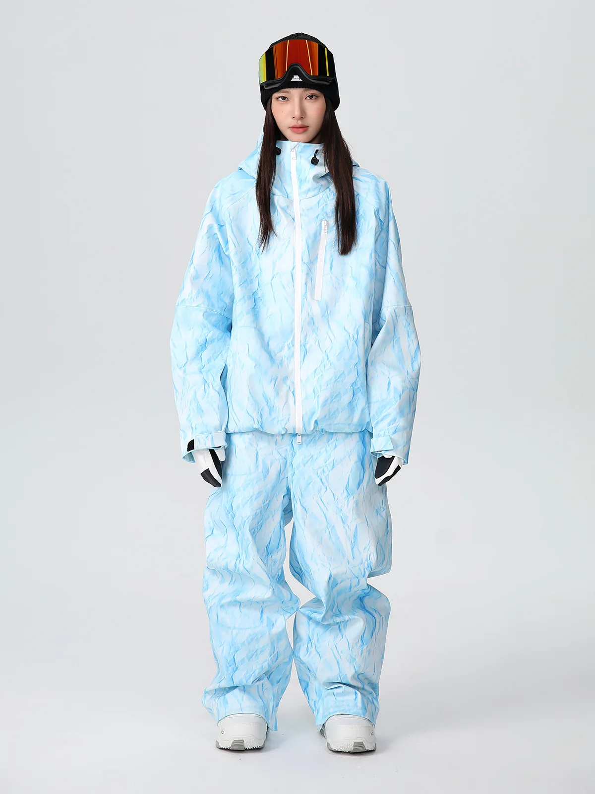 

SEARIPE 2025 Denim Ski Suit Set - Fully Taped Seam Waterproof Thermal Insulated Snowboard Jacket & Pants for Men & Women