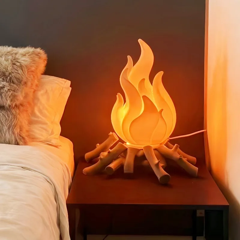 

Flame Night Light Creative Match Ornament Bedside Light Living Room Bedroom Atmosphere Night Light