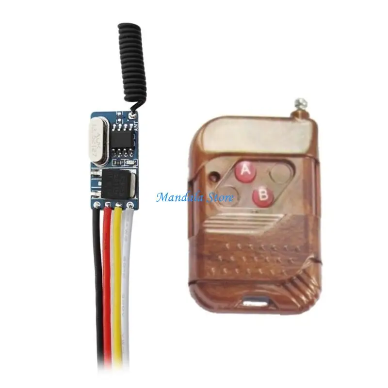 

U2JC Upgraded Mini Wireless Switches 3V 3.7V 5V 6V 7.4V 9V 12V Small Remote Switches for Lights Simple Operation Lightweight