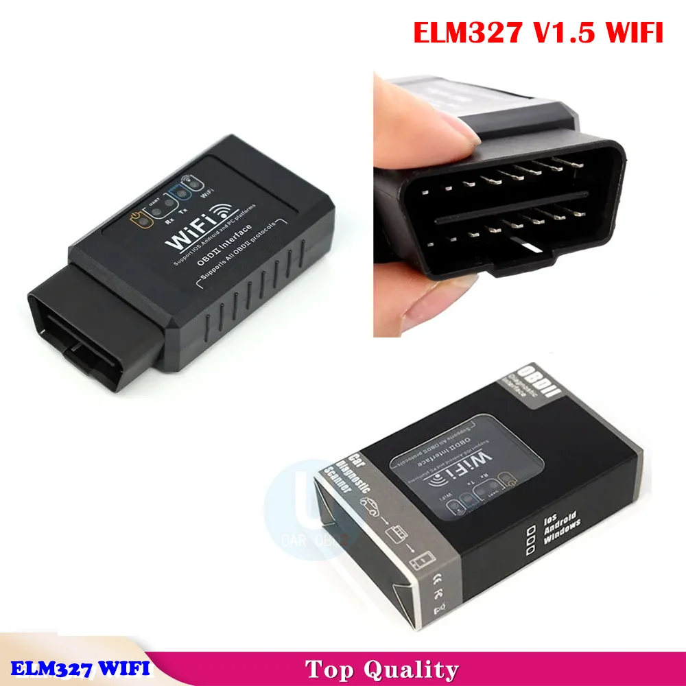 

OBD2 WIFI ELM327 V 1.5 Scanner for iPhone IOS /Android Auto OBDII OBD 2 ODB II ELM 327 V1.5 WI-FI Code Reader Diagnostic Tool