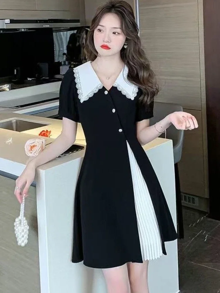 Women's Dresses Fairy Cute Kawaii Midi Formal Occasion Female Dress Short  Sleeve Korean Style Hot Trendy Retro Beach Designer - AliExpress 200000345