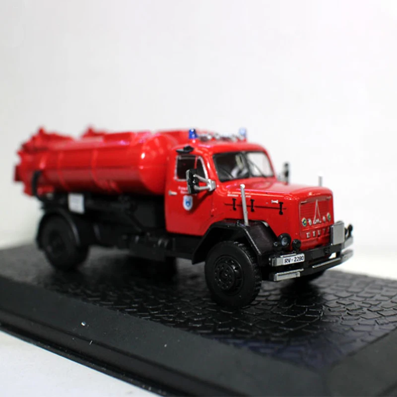 Diecast escala 1:72 motor de bombeamento de água escada caminhão simulação modelo de carro decoração brinquedo coleção lembrança presente exibição