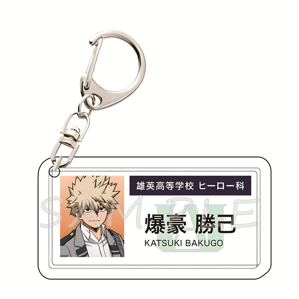 My Hero Academia 6cm Acryl-Schlüsselanhänger im UA High School Ausweis-Stil, Anime-Sammlerstück, Taschenanhänger, Auto-Schlüsselzubehör, Fan-Geschenk – Detail 6