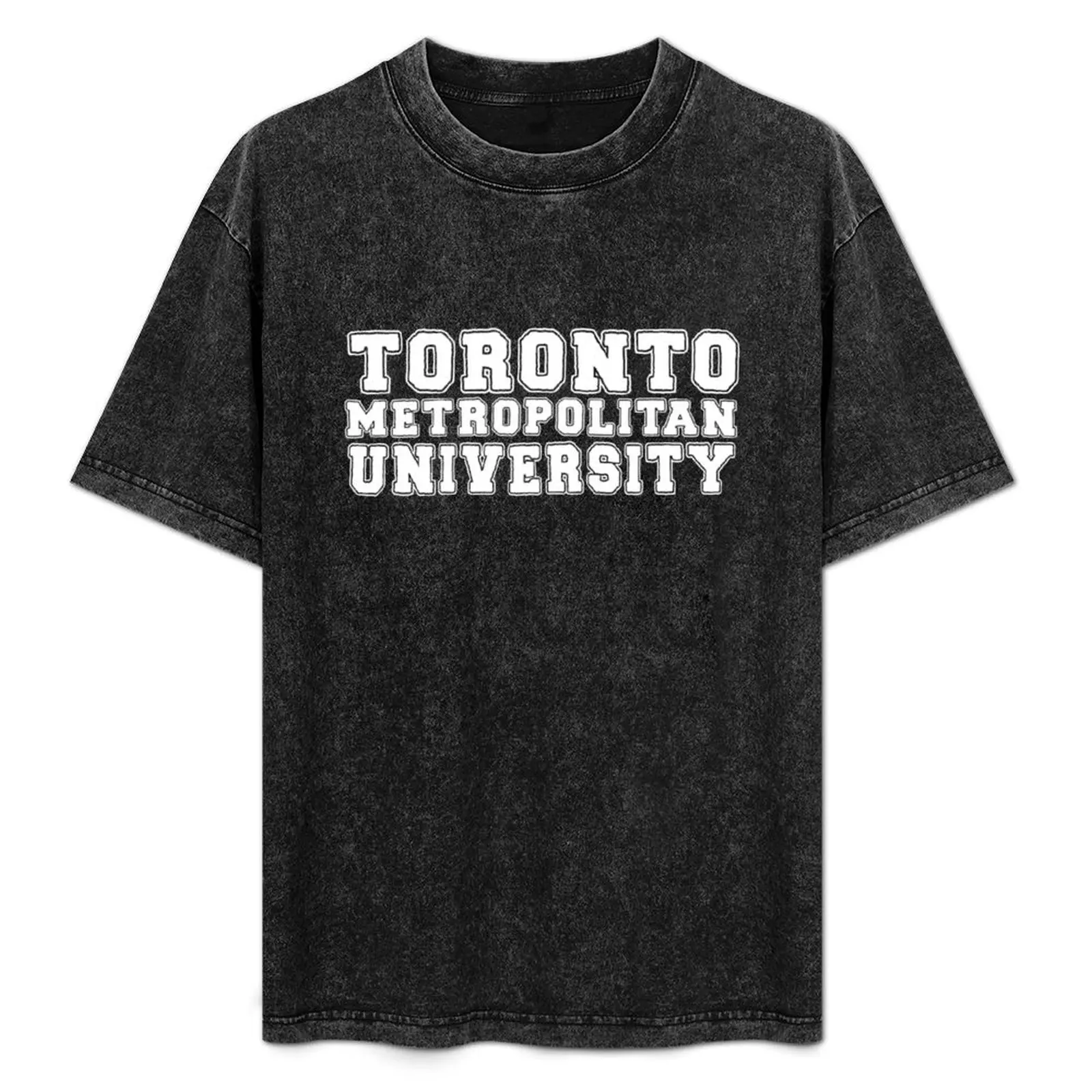 

White Varsity Toronto Metropolitan University (TMU) T-Shirt Trendy Casual Short Sleeve Shirt