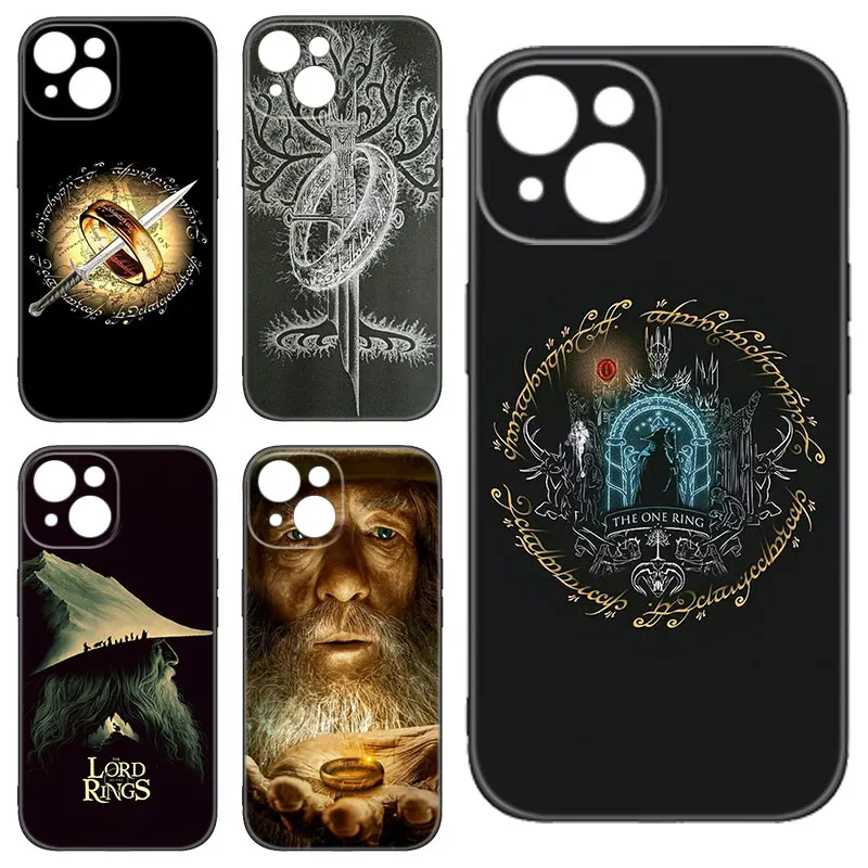 The L-Lord of the R-Rings Black Silicone Phone Case For Apple iPhone 12 13 Mini 11 14 15 Pro Max 7 8 Plus X XR XS SE 2020 2022