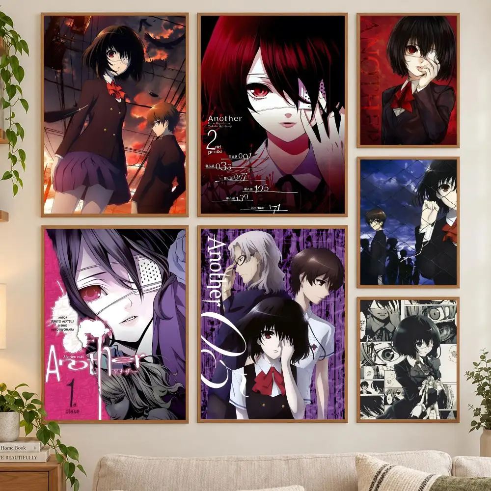 Japanese Horror Anime Another Poster HD art sticky wall waterproof home living room bedroom bar aesthetic decoration