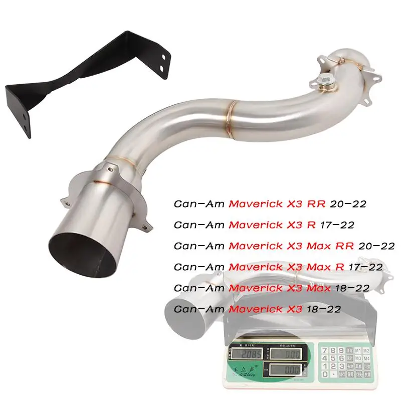 

Exhaust Pipe For Can-Am Maverick X3 R\RR Max R\RR UTV ATV Escape Replaces original tail section Slip On Stainless Steel