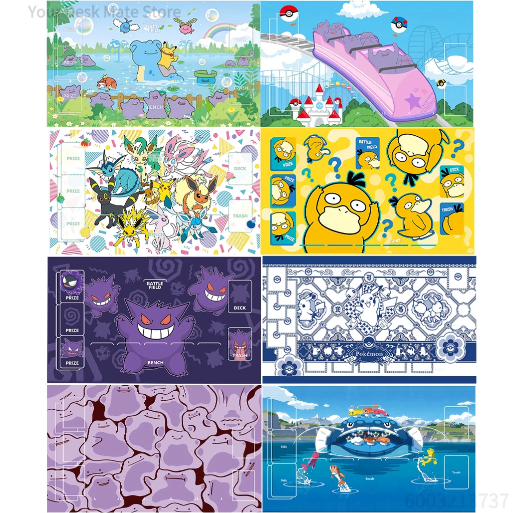 

"Purple Ghost & Fairy Type Pokemon Mouse Pad, Non-Slip & Stain Resistant Desk Mat, Large Gaming Mousepad for Anime Fans"